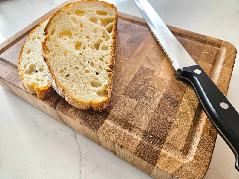 End-grain oak chopping board, photo 1 of 10, as taken
