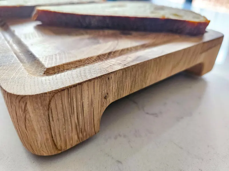 End-grain oak chopping board, photo 4 of 10, as taken